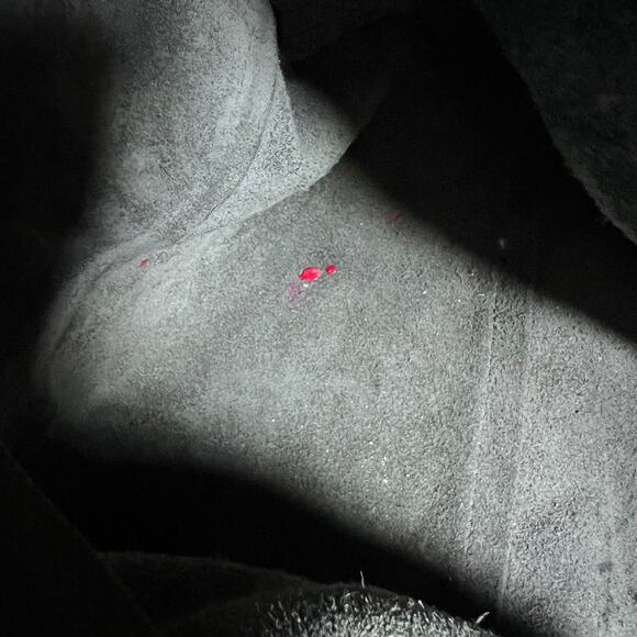 Michael Kors Suede Leather Tote Army Green Large Shoulder Bag Tassel Boho Purse - Picture 6 of 16